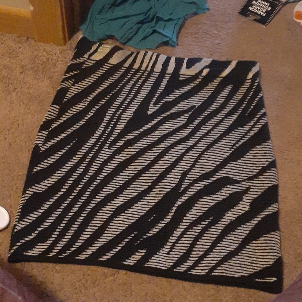 Zebra print skirt